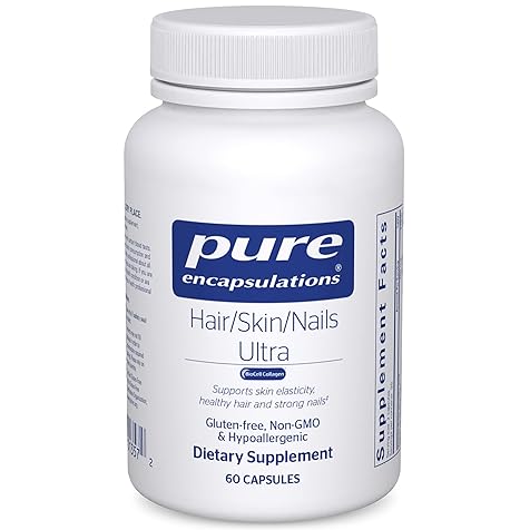 Hair/Skin/Nails Ultra - Supplement for Collagen, Anti Aging, Keratin, Antioxidants, Skin Hydration, Hair, and Nails* - with Biotin, Vitamin C, and More - 60 Capsules