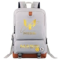 Lionel Messi Graphic Lightweight Laptop Bag Football Star Rucksack-Student Daily Bookbag Casual Bagpack for Travel