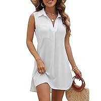 Blooming Jelly Womens Swimsuit Coverup Beach Cover Ups Sleeveless Bathing Suit Swimwear Cover Up