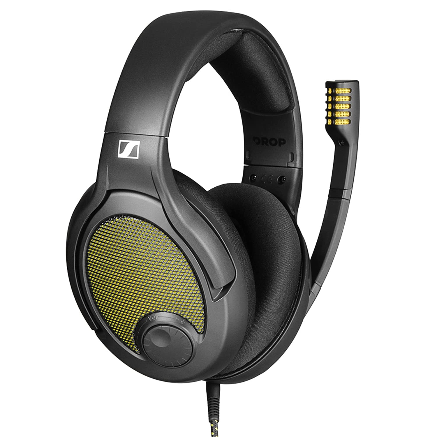 Drop + Sennheiser PC38X Gaming Headset — Noise-Cancelling Microphone with Over-Ear Open-Back Design, Velour Earpads, Compatible with PC, PS4, PS5, Switch, Xbox, Mac, Mobile, and More