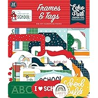 ECHO PARK PAPER COMPANY Echo Park Cardstock Ephemera 33/Pkg-Frames & Tags, First Day of School, Multicolor
