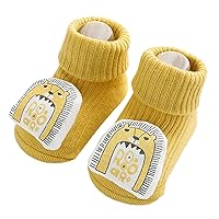 Baby Knitted Sock Shoes 3dcartoon Toy Toddler Indoor Anti-Slip Glue Dispensing Loose Neck Socks Newborn Walking Shoes