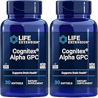 Cognitex Alpha GPC, 30 Softgels (Pack of 2)