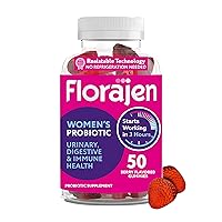 Florajen Women's Probiotics Gummies, Immune Support Supplement for Urinary and Digestive Health, 50 Count