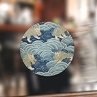50 Pcs Blue Tibet Tiger Vinyl Stickers Japanese Stickers Pack Waterproof Water Bottle Stickers Exotique Stickers for Kids Laptop Stickers for Girls Teens Car Cup 3inch