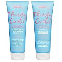Umberto Giannini Thirsty Curls Curl Hydrating Shampoo & Conditioner Set - for Dry & Dehydrated Curls 2 x 8.4 fl Oz