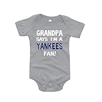 Baby's Grandpa Says I'm a Yankees Fan Bodysuit, Baby Yankees Fan