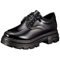 Women's Chunky Sole U-Tip Oxford Lace-up Shoes