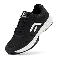 FitVille Men's Tennis Shoes, Wide 2E, 4E, All Court, High Grip, Lightweight, Breathable, Beginners, High Instep