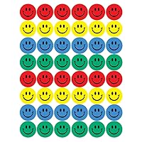 Eureka Back to School Classroom Supplies Large Smiley Face Sticker Book, 192 pcs