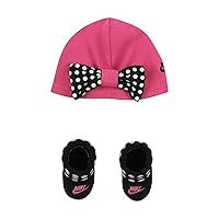 Nike Baby Girls Polka-Dot Bow Hat & Bootie Socks 2 Piece Set