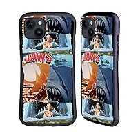 Head Case Designs Officially Licensed Jaws Collage Art Graphics Hybrid Case Compatible with Apple iPhone 15 Plus
