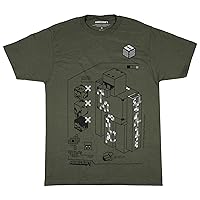 Minecraft Men's Iron Golem Strong Arms Adult Gaming Graphic Print T-Shirt