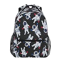 Toddler Space Theme Backpack for Boys Girls Ages 5-12 Child Backpack Space Theme School Bag