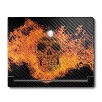 MightySkins Carbon Fiber Skin Compatible with Alienware X16 R1 (2023) Full Wrap Kit - Fire Skull | Protective, Durable Textured Carbon Fiber Finish | Easy to Apply & Change Styles | Made in The USA