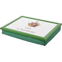 Maturi Lap Tray with Cushion, His Lordship and Crown Design, Multi-Coloured, 13 x 17 x 3-inches