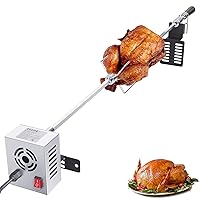 VEVOR Universal Grill Rotisserie Kit for Grills, Electric BBQ Grill with 110V 9W Motor, Stainless Steel Automatic Grilling Kit, Heavy Duty 32