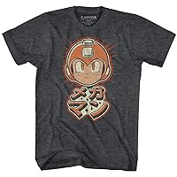 Mega Man Capcom Video Game Mega Retro Logo Distressed Adult T-Shirt Tee