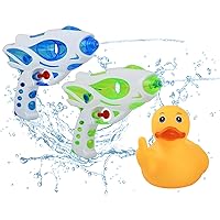 Large Middle Finger Rubber Duck and Water Guns for Kids Set of 2