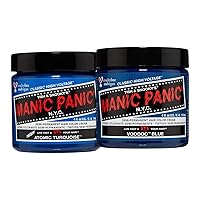 MANIC PANIC Atomic Turquoise Hair Dye Bundle with Voodoo Blue Hair Dye