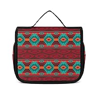 Southwestern Navajo Pattern Toiletry Bag Hanging Wash Bag Travel Makeup Bag Organizer Cosmetic Bag for Women Men