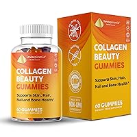 Health Pyramid Collagen Beauty Gummies for Hair and Nail Growth, Strong Bones and Teeth, Improving Skin Texture, 60 Collagen Gummies