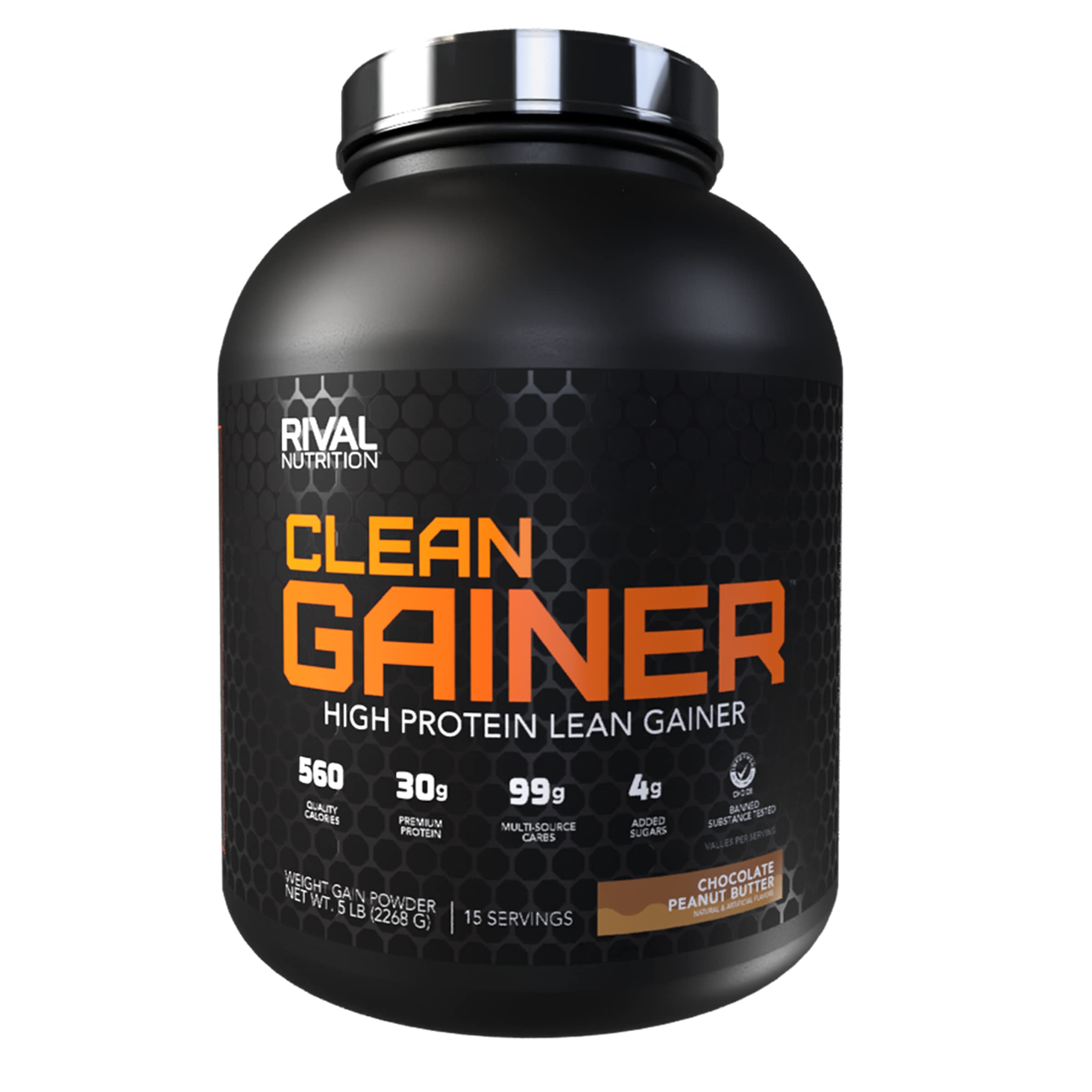 Rivalus Nutrition Clean Gainer - Chocolate Peanut Butter, 5lbs