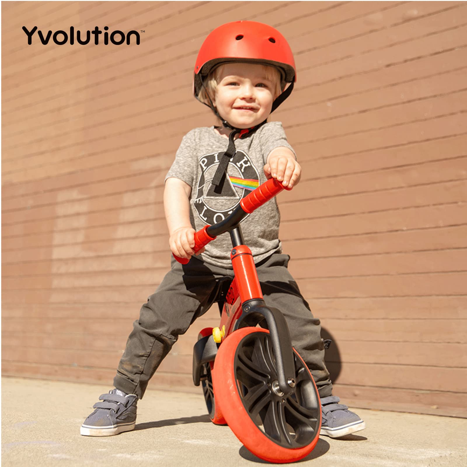 Yvolution Y Velo Junior Toddler Balance Bike 9 Inch Wheel No-Pedal Training Bicycle for Kids Boys Girls Age 18 Months to 2,3,4 Years
