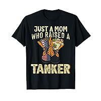 Just A Mom Who Raised A Tanker Flower Shirt Veteran Tanker T-Shirt