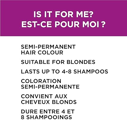 L'Oreal Paris Colorista Metallic Semi Permanent Hair Color for Bleached or Blonde Hair, Color Depositing Hair Mask Formula, Metallic Orchid Purple
