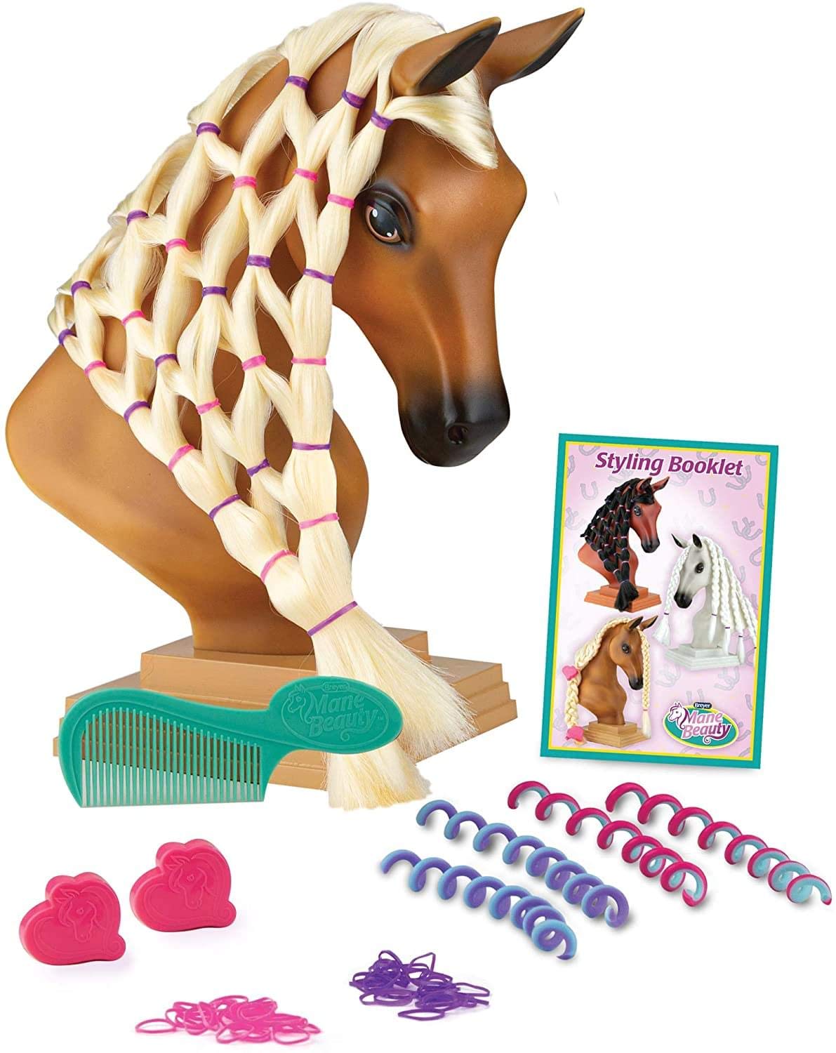 Breyer Horses Mane Beauty Horse Styling Head | SUNSET | Blonde Extra-Long Silky No Tangle Mane | 10