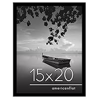 Americanflat 15x20 Picture Frame in Black - Photo Frame with Engineered Wood Frame and Polished Plexiglass Cover - Horizontal and Vertical Formats for Wall with Built-in Hanging Hardware