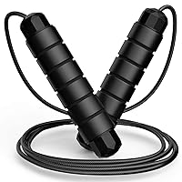 Jump Rope, Tangle-Free Rapid Speed Jumping Rope Cable with Ball Bearings for Women, Men, and Kids, Adjustable Steel Jump Rope Workout with Foam Handles for Fitness, Home Exercise & Slim Body
