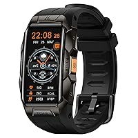 AMAZTIM Fitness Tracker-100M Waterproof, 50Days Extra-Long Battery 3D Curved Glass Full Metal Smart Watch, Health&Fitness Watch with 24H Heart Rate/Sleep Monitor, 1.47
