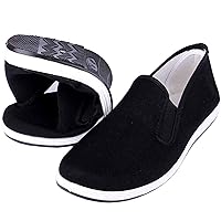 Kung Fu Tai Chi Martial Arts Shoes Rubber Sole Unisex Canvas Anti-Slip Fashion Qigong Trainerss Black