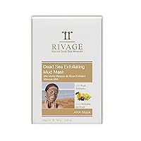 NATURAL DEAD SEA MINERALS Exfoliating Mud Mask WITH FRUIT EXTRACTS and 100% AUTHENTIC DEAD SEA MUD from JORDAN Sachets 25g X 4VEGAN FRIENDLY, NO ANIMAL TESTING, NO HARSH CHEMICALS