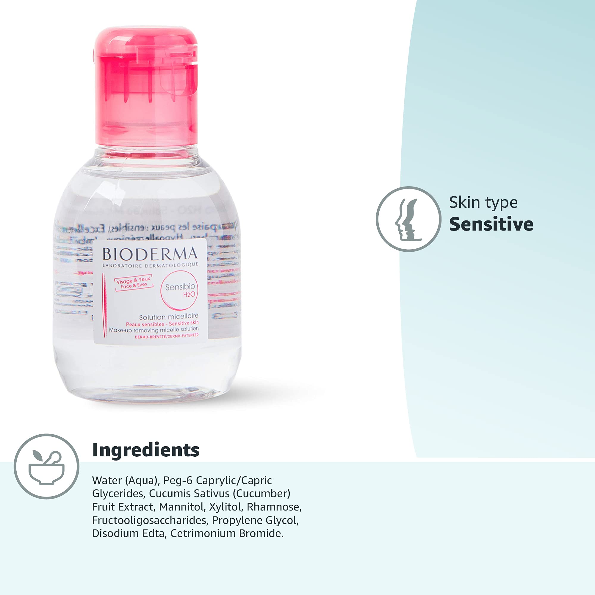 Bioderma - Sensibio - H2O Micellar Water - Makeup Remover Cleanser - Face Cleanser for Sensitive Skin