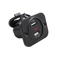 WirthCo 20602 Battery Doctor Dual USB Charger with Voltage Meter