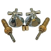 01-9403 American Standard Renu Series Two Valve Tub or Shower Trim Kit with Stems Handles, Flanges and Nipples, Chrome