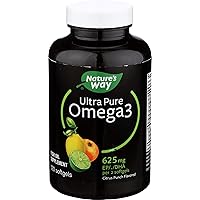 Nature’s Way Ultra Pure Omega-3 Fish Oil Supplement, Citrus Punch Flavor Softgels, 120 Ct