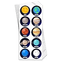 40 Sheets - Space Planet Stickers for Kids - 400 Stickers, 1.5