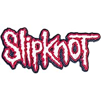 Men's Slipknot Cut-Out Logo Red Border Embroidered Patch Red