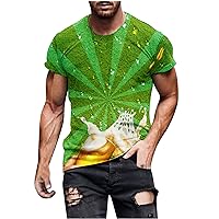 3D Shirts for Men Graphic Short-Sleeve, Men's Casual Crewneck 3D Printed Novelty Realistic T-Shirt Summer Shirt Plus Size