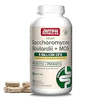 Saccharomyces Boulardii Probiotics + MOS 5 Billion CFU Probiotic Yeast for Intestinal Health Support, Gut Health Supplements for Women and Men, 90 Veggie Capsules, 90 Day Supply