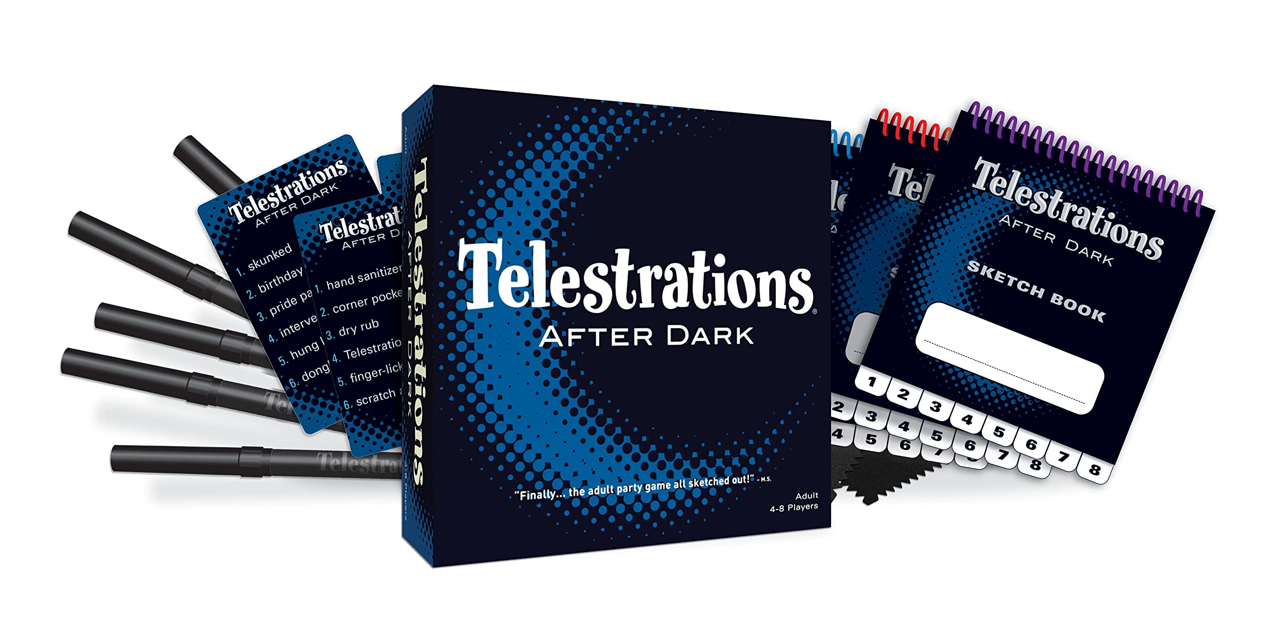 Telestrations After Dark Adult Board Game | An Adult Twist on The #1 Party Game | The Telephone Game Sketched Out | Ages 17+