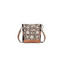 RAJERIYA Bags SEL de MER Upcycled Blossom Print Canvas & Leather Shoulder Bag, Canvas Crossbody Bags for Women