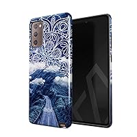 Compatible with Samsung Galaxy Note 20 Case Mountains Nature Landscape Mandala Henna Paisley Pattern Wanderlust Space Heavy Duty Shockproof Dual Layer Hard Shell+Silicone Protective Cover