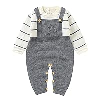 Zipper Sweater for Girls Clothes Infant Cotton Striped Girls Outfits Baby Jumpsuit Long Sweater Baby Girl Outfit Winter