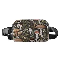 Mushroom Belt Bag small Waist bag with Adjustable Strap Fanny Pack for Women Waterproof Mini Crossbody Bags for Running Workout Traveling Hiking