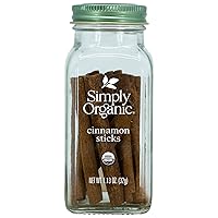Simply Organic Cinnamon Sticks, Certified Organic | 1.13 oz | Cinnamomum burmannii (Nees & T. Nees) Blume